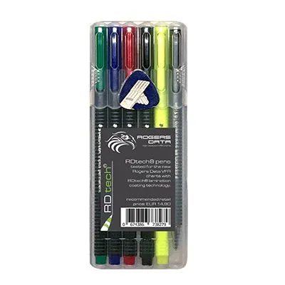 Rogers Data RD tech® pens 6er-Stifteset