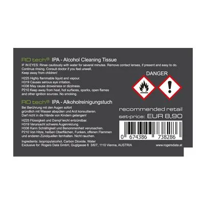 Rogers Data RD tech® 10er Set Reinigungstücher
