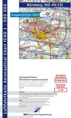 ICAO-Karte, Blatt Nürnberg (Ausgabe 2023), Motorflug 1:500.000