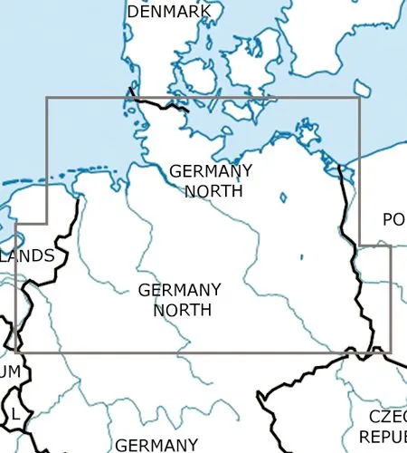 Deutschland Nord VFR Luftfahrtkarte – ICAO Karte 500k 2025
