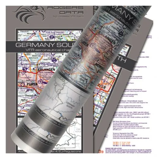 Deutschland 2er Set VFR ICAO Wandkarten 2025 Rogers Data