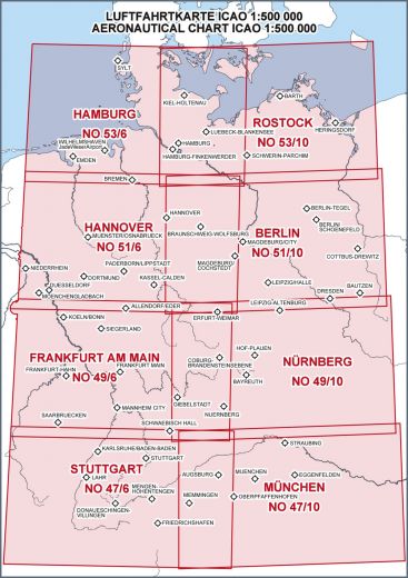 ICAO-Karte, Blatt Hannover (Ausgabe 2025), Motorflug 1:500.000 (Papier)