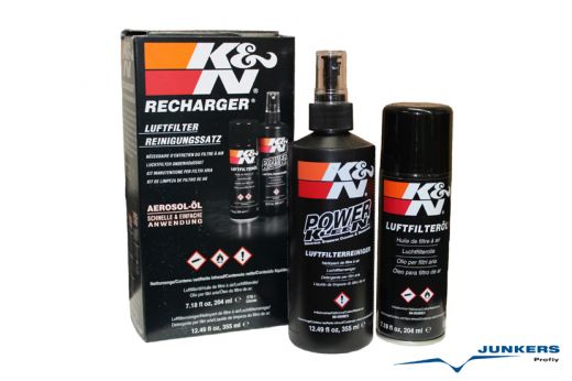 K&N Luftfilter Reinigungssatz mit 204 ml Sprühdose Öl und 355 ml Reiniger
