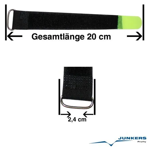 Klettband 20cm x 20mm Neongelb