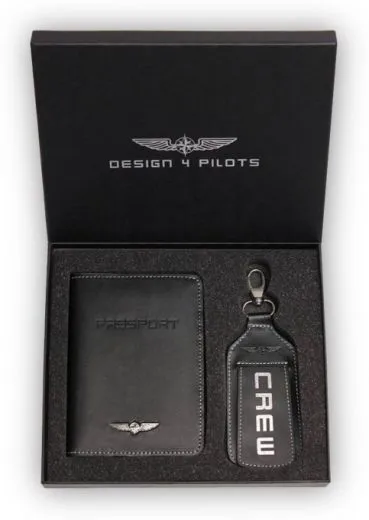 Pilot Passport Set - Leder Passporthülle & Kofferanhänger