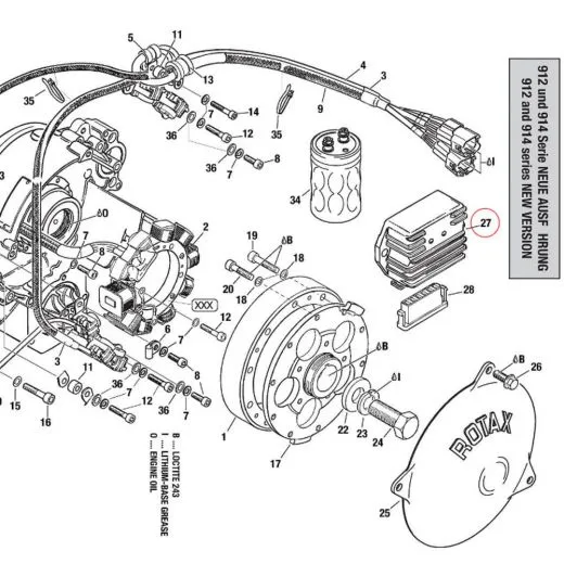 Rotax Ducati Generator Regler für 912/914 Motoren | 80/100 PS