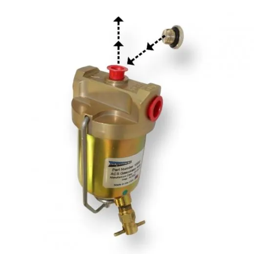 ACS Gascolator Benzinfilter mit Drainventil