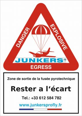 Aufkleber Label Danger Explosif Rester à lécart - Französisch