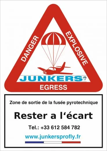Aufkleber Label Danger Explosif Rester à l'écart - Französisch