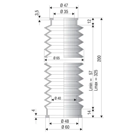 Faltenbalg Staubschutz Manschette Stoßdämpfer C42