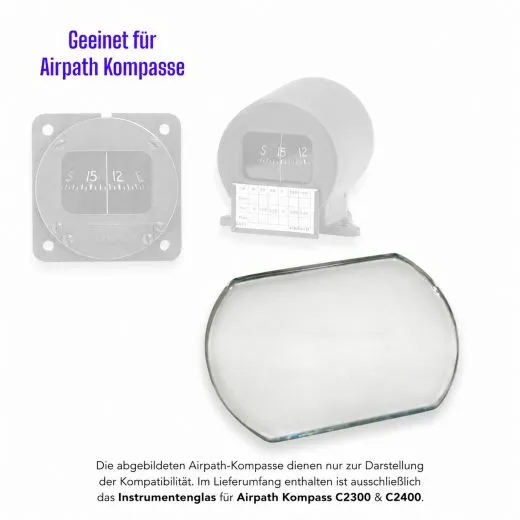 Instrumentenglas für Airpath Kompass C2300 & C2400