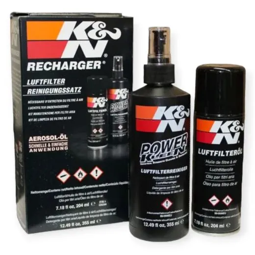 K&N Luftfilter Reinigungssatz | 99-5003EU | 204 ml Öl & 355 ml Reiniger