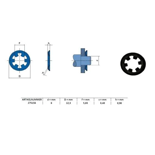 Camloc Klemmscheibe 6mm für Verschlusszapfen