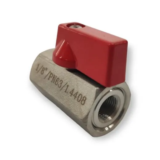 Kraftstoffabsperrhahn Edelstahl-Minikugelhahn G 1/8" Innengewinde