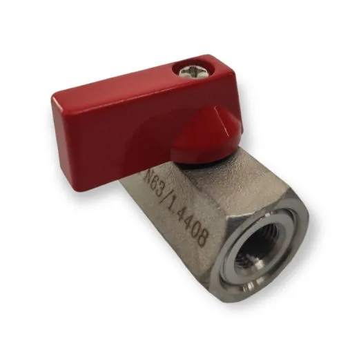 Kraftstoffabsperrhahn Edelstahl-Minikugelhahn G 1/8" Innengewinde