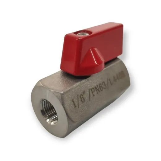 Kraftstoffabsperrhahn Edelstahl-Minikugelhahn G 1/8" Innengewinde