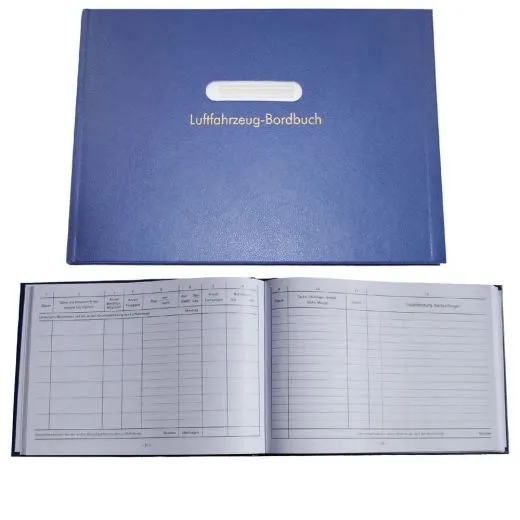 Luftfahrzeug Bordbuch Hardcover ca. 100 Seiten