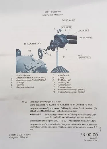 Mechanische Kraftstoffpumpe Rotax