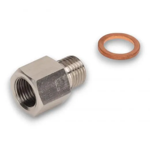 Reduzierverbinder 1/8" NPT Buchse auf M10x1 Außengewinde | Edelstahl Sechskant Reduzierstück mit Dichtung | Adapter
