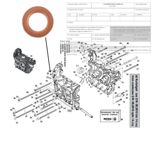 Dichtring für Kurbelwellengehäuse Verschlussschraube A 8X13 DIN 7603 - zertifiziert