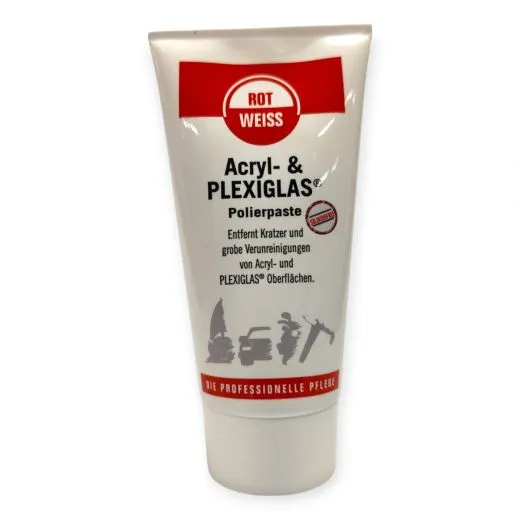 ROTWEISS Acryl- & PLEXIGLAS® Polierpaste 150ml | Kratzerentferner & Oberflächenaufbereitung