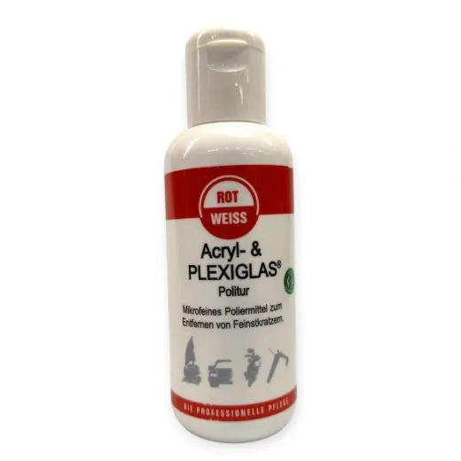 ROTWEISS Acryl- & PLEXIGLAS® Politur 150ml | Kratzerentfernung & Hochglanz