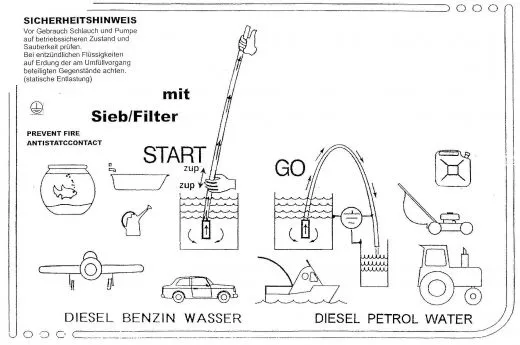 Schüttelschlauch Schüttelpumpe 5/8 Zoll 15l/min. Aluventil mit Metallsieb