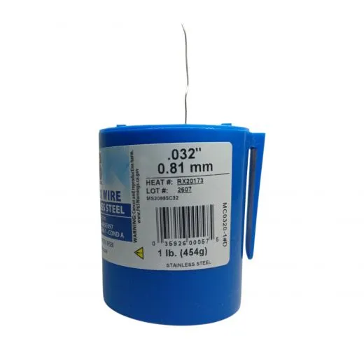 Sicherungsdraht Edelstahl 0,032" - 0.81 mm - 1 lb - 454 g Spule
