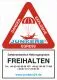 Aufkleber Label Danger Explosive Rettungssystem - Deutsch reflektierende Folie