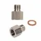Reduzierverbinder 1/8&quote; NPT Buchse auf M10x1 Außengewinde | Edelstahl Sechskant Reduzierstück mit Dichtung | Adapter