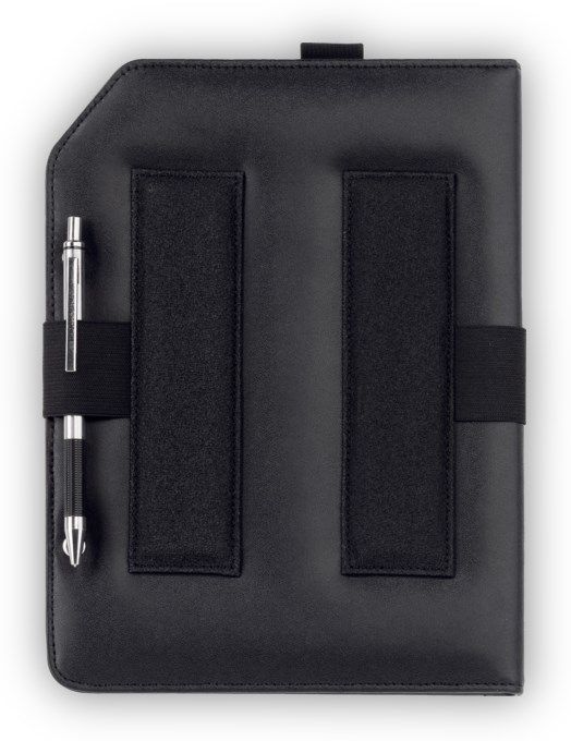 Design4Pilots Kniebrett für Piloten Profi A5 schwarz breite Klettbandhalterung