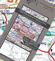 VFR Luftfahrtkarte Deutschland Süd VFR ICAO Ausgabe 2023 1:500.000