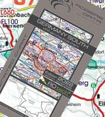 VFR Luftfahrtkarte Deutschland Süd VFR ICAO Ausgabe 2025 1:500.000