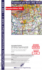 ICAO-Karte, Blatt Frankfurt (Ausgabe 2025), Motorflug 1:500.000 (Papier)