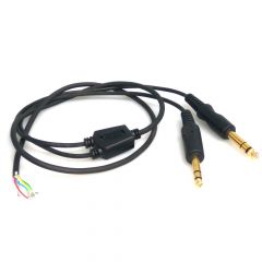 Headset Anschlusskabel mit 5,2 und 6,3 mm Klinkenstecker