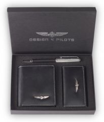 Pilot Wallet Set aus Leder