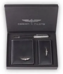 Pilot Wallet Set aus Leder