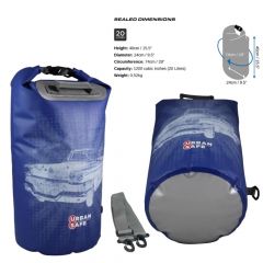 Wasserdichte Tasche Packsack Urban Safe 20 L Blau