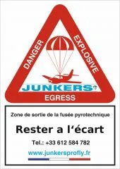 Aufkleber Label Danger Explosif Rester à l'écart - Französisch