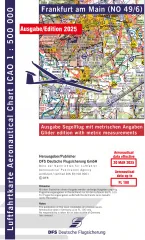 ICAO-Karte, Blatt Frankfurt (Ausgabe 2025), Segelflug 1:500.000 (Papier)