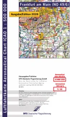 ICAO-Karte, Blatt Frankfurt (Ausgabe 2026), Motorflug 1:500.000 (Papier)