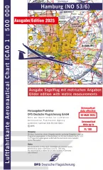 ICAO-Karte, Blatt Hamburg (Ausgabe 2025), Segelflug 1:500.000 (Papier)