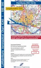 ICAO-Karte, Blatt Hamburg (Ausgabe 2026), Segelflug 1:500.000 (Papier)