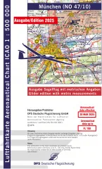 ICAO-Karte, Blatt München (Ausgabe 2025), Segelflug 1:500.000 (Papier)