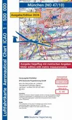 ICAO-Karte, Blatt München (Ausgabe 2026), Segelflug 1:500.000 (Papier)
