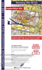 ICAO-Karte, Blatt Nürnberg (Ausgabe 2025), Segelflug 1:500.000 (Papier)