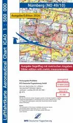 ICAO-Karte, Blatt Nürnberg (Ausgabe 2026), Segelflug 1:500.000 (Papier)
