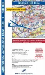 ICAO-Karte, Blatt Stuttgart (Ausgabe 2026), Segelflug 1:500.000 (Papier)