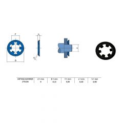 Camloc Klemmscheibe 6mm für Verschlusszapfen