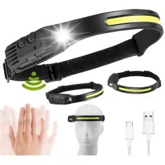 LED COB Sensor Stirnlampe Kopflampe